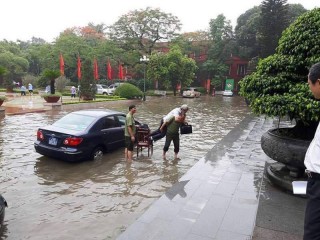 Cõng quan sáng 25/5, tại Học viện Chính trị quốc gia. Ảnh: Internet