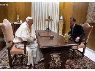 6-10-16 Pope Francis _Ban Ki-Moon