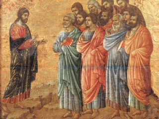 Jesus on Mt Galilee Duccio
