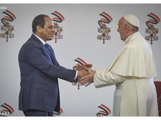 Tổng thống Abdel-Fattah al-Sisi trong một buổi gặp gỡ với ĐTC Phanxicô - ANSA: 21/04/2018 13:20