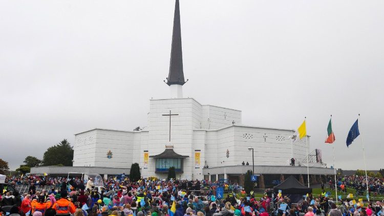 Pope Francis traveled by air to Knock for his only stop outside of Dublin 1