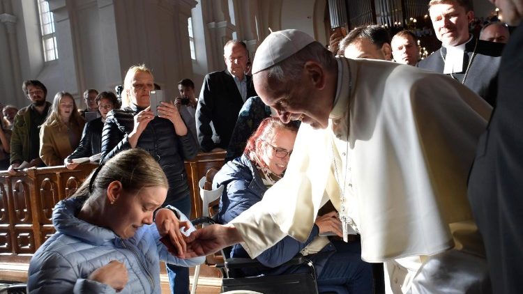 20180925 Pope Francis met with young ecumenical Christianity in Estonia 12
