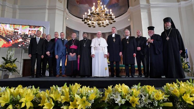 20180925 Pope Francis met with young ecumenical Christianity in Estonia 5