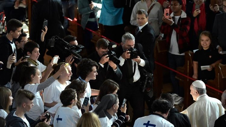 20180925 Pope Francis met with young ecumenical Christianity in Estonia 9