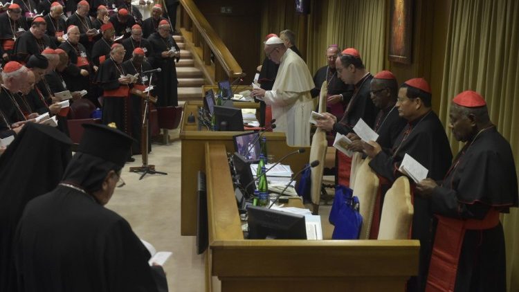 20181004 Pope Francis leads mid-afternoon the General Assembly of the Synod of Bishops 0