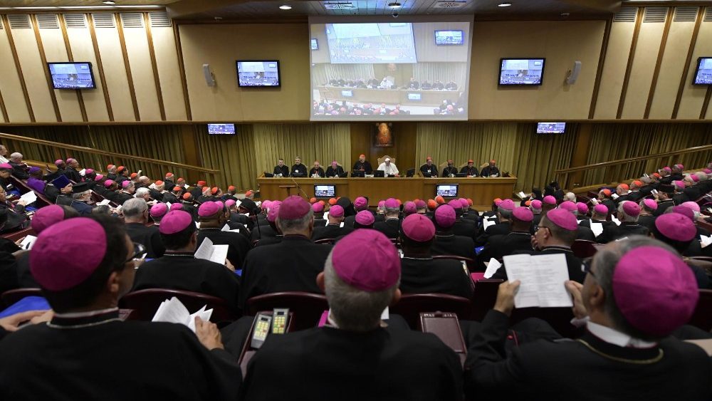 20181004 Pope Francis leads mid-afternoon the General Assembly of the Synod of Bishops 00