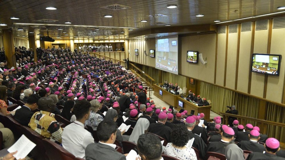 20181004 Pope Francis leads mid-afternoon the General Assembly of the Synod of Bishops 3