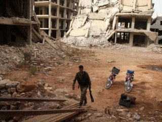 Thành phố Idlib bị chiến tranh tàn phá  (AFP or licensors)