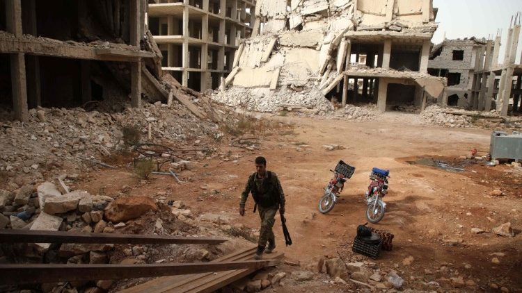 Thành phố Idlib bị chiến tranh tàn phá  (AFP or licensors)