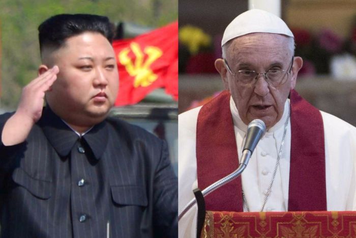 Đức Thánh Cha Phanxicô và chủ tịch Bắc hàn Kim Jong Un 
