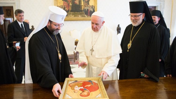 ĐTC Phanxicô gặp Đức TGM Trưởng Schevchuk  (Vatican Media)