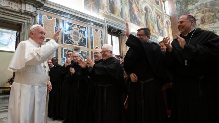 20190218 The Pope receives the St. Augustino Academy in Rome 2