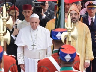 Lễ nghi đón tiếp chính thức ĐTC tại Maroc  (Vatican Media)