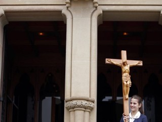St. Mary's Cathedral after a Mass in Sydney