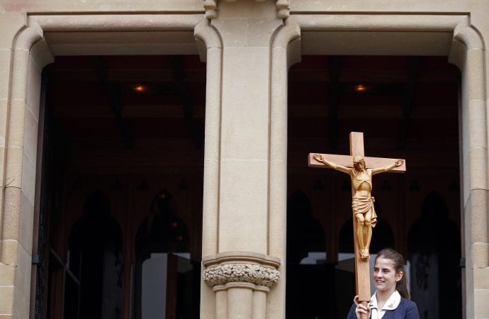 St. Mary's Cathedral after a Mass in Sydney