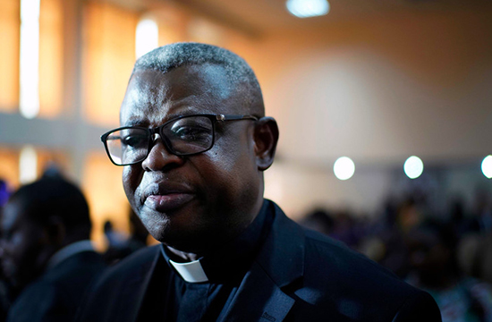 Donatien Nshole, tổng thư ký Hội đồng Giám mục Quốc gia Congo (Jerome Delay / AP).