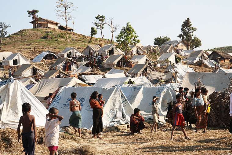Một trại tị nạn Rohingya ở Bangladesh. Tín dụng: DFID (CC BY 2.0).