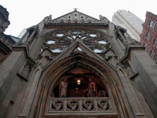 Mặt tiền của Nhà nguyện Saint James ở Chicago, Illinois (AFP hoặc người cấp phép)