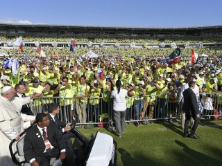 Đức Giáo Hoàng Phanxicô tại Ngày Giới trẻ Thế giới tại Panama vào tháng 1 năm 2019. VATICAN MEDIA