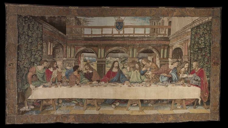 Tấm thảm thêu về "Bữa Tiệc Ly" của tác giả Leonardo da Vinci