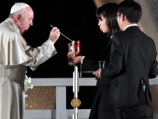 Đức Giáo Hoàng Phanxicô tại Hiroshima, Cuộc họp vì Hòa bình, ngày 24 tháng 11 năm 2019 (Ảnh: Truyền thông Vatican)