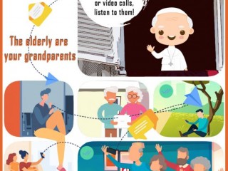 Văn phòng Giáo dân, Gia đình và Cuộc sống của Vatican đã phát động một chiến dịch có tên là Người cao tuổi là Ông bà của bạn, thúc giục những người trẻ tuổi tiếp cận với người già trong khu vực của họ, những người bị cô lập vì coronavirus. (Tín dụng: văn phòng Vatican cho Giáo dân, Gia đình và Sự sống)