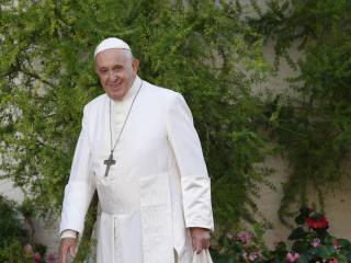 Giáo hoàng Francis được nhìn thấy tại Vatican vào ngày 26 tháng 10 năm 2019, ảnh tập tin. (Ảnh CNS / Paul Haring)