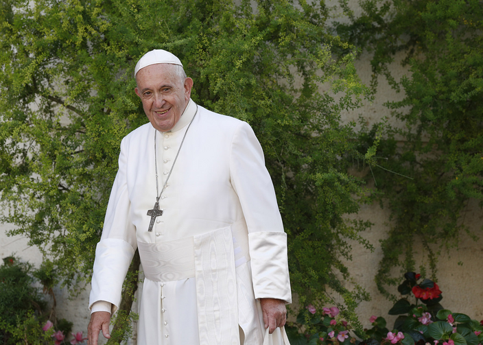 Giáo hoàng Francis được nhìn thấy tại Vatican vào ngày 26 tháng 10 năm 2019, ảnh tập tin. (Ảnh CNS / Paul Haring)