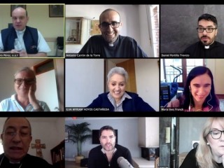 Những người tham gia hội thảo chống buôn người do CEPROME, trung tâm bảo vệ trẻ em của Đại học Công giáo Mexico, tổ chức. (Ảnh chụp màn hình)