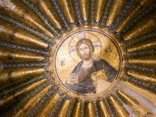 Nội thất và đồ khảm cổ trong Nhà thờ Chúa Cứu thế ở Chora, hoặc Kariye Camii ở Istanbul, Thổ Nhĩ Kỳ (Tepikina Nastya / Shutterstock)