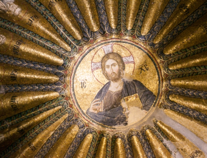 Nội thất và đồ khảm cổ trong Nhà thờ Chúa Cứu thế ở Chora, hoặc Kariye Camii ở Istanbul, Thổ Nhĩ Kỳ (Tepikina Nastya / Shutterstock)