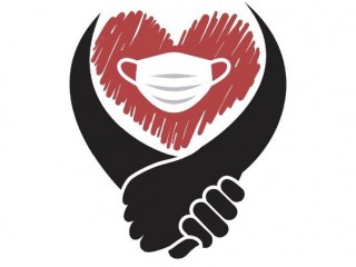 "Phục vụ một thế giới bị tổn thương trong tình đoàn kết liên tôn" - thiết kế bìa do Sơ Judith Zoebelein, FSE, thuộc Hội đồng Giáo hoàng về Đối thoại Liên tôn, lên ý tưởng