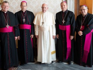 Các Giám mục Brazil yết kiến ĐTC Phanxi ô vào ngày 31/10/2019  (Ảnh: Truyền thông Vatican)