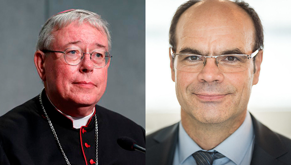 Đức Hồng y Jean-Claude Hollerich, Tổng giám mục Địa phận Luxemburg và Chủ tịch Ủy ban Hội đồng Giám mục Liên minh Châu Âu (COMECE) và Mục sư Christian Krieger, Chủ tịch Hội đồng các Giáo hội Châu Âu (CEC)