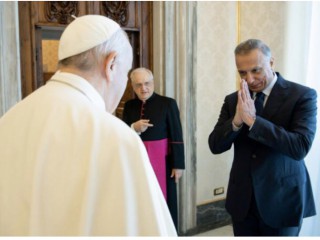 Đức Thánh Cha Phanxicô tiếp kiếnThủ tướng Iraq Mustafa Al-Kadhimi / Truyền thông Vatican.