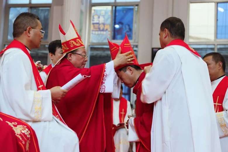 Cha Anthony Li Hui được tấn phong làm giám mục phụ tá của giáo phận Pingliang ở tỉnh Cam Túc phía tây bắc Trung Quốc vào ngày 28 tháng 7. (Ảnh: www.chinacatholic.cn)