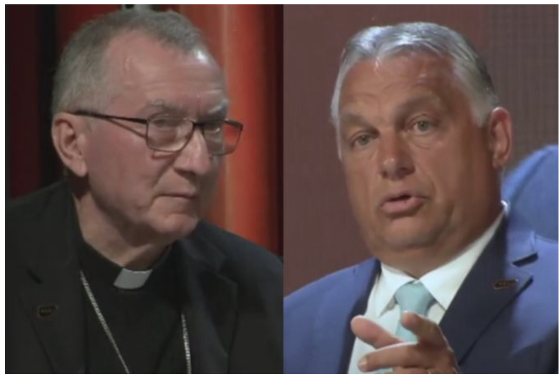 Hồng y Pietro Parolin và Viktor Orbán tham gia một cuộc thảo luận tại Diễn đàn Chiến lược Bled, Slovenia, ngày 1 tháng 9 năm 2021./ Ảnh chụp màn hình từ kênh YouTube của Diễn đàn Chiến lược Bled)