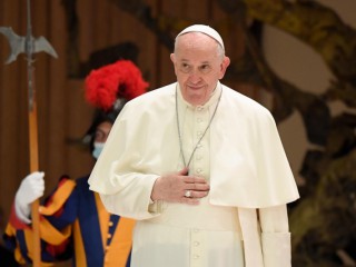 Đức Thánh Cha Phanxicô trong buổi  tiếp kiến chung tại Hội trường Paul VI tại Vatican, ngày 6 tháng 10 năm 2021 (Ảnh: Truyền thông Vatican)