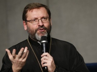 Đức Tổng Giám mục Sviatoslav Shevchuk, lãnh đạo Giáo hội Công giáo Hy Lạp Ukraina Giáo chủ Ucraina đông phương (Ảnh: CNS/ Paul Haring)
