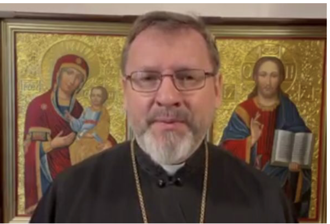 Đức Tổng giám mục Sviatoslav Shevchuk ghi lại một thông điệp video vào ngày 11 tháng 3 năm 2022. news.ugcc.ua.