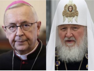 Đức Tổng Giám mục Stanisław Gądecki và Đức Thượng phụ Kirill của Moscow (Ảnh: Episkopat.pl/Kremlin.ru qua Wikimedia (CC BY 4.0).