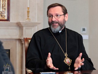 Đức Tổng Giám mục Sviatoslav Shevchuk ghi lại một thông điệp video vào ngày 28 tháng 3 năm 2022 (Ảnh: news.ugcc.ua)