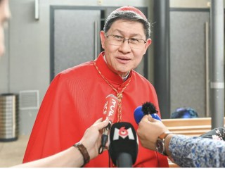 Đức Hồng Y Tagle trong Thánh lễ tuyên phong Chân Phước cho chị Pauline Jaricot ở Lyon, Pháp, vào ngày 22 tháng 5 năm 2022 (Ảnh:  Lyon)