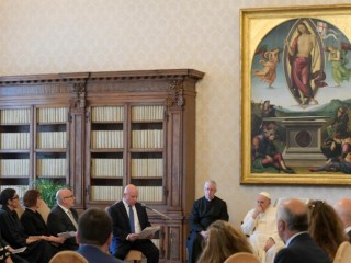 Đức Thánh Cha Phanxicô gặp gỡ phái đoàn đến từ B’nai B’rith International tại Vatican vào ngày 30 tháng 5  (Ảnh: Truyền thông vatican)