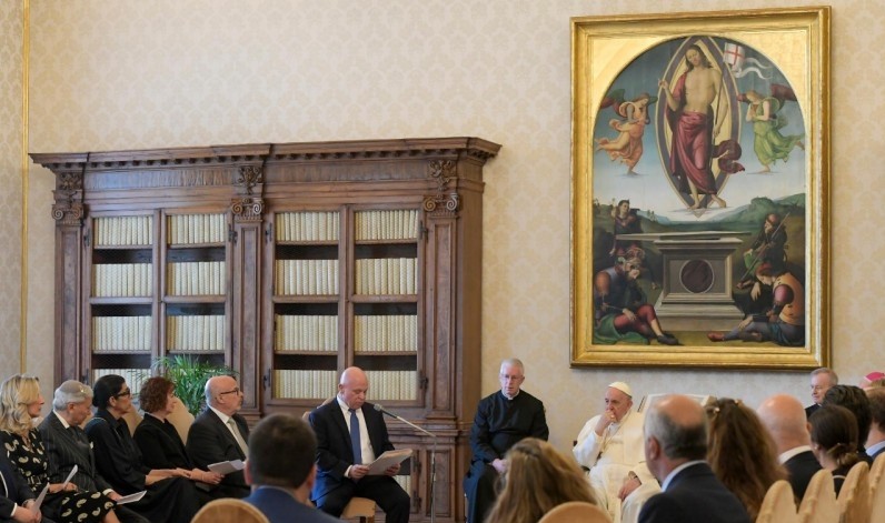 Đức Thánh Cha Phanxicô gặp gỡ phái đoàn đến từ B’nai B’rith International tại Vatican vào ngày 30 tháng 5 (Ảnh: Truyền thông vatican)