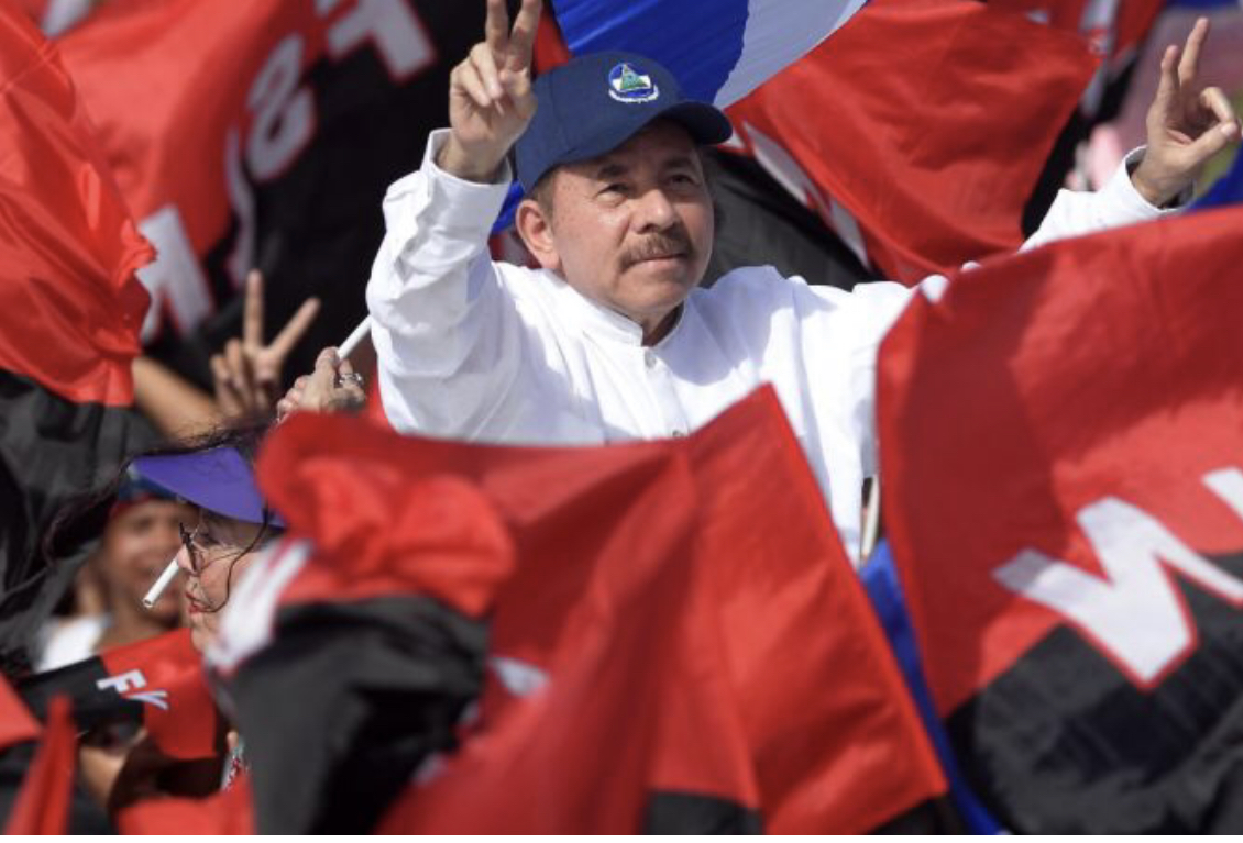 Tổng thống Nicaragua Daniel Ortega trong lễ tưởng niệm 40 năm Cách mạng Sandinista tại quảng trường "La Fe" ở Managua vào ngày 19 tháng 7 năm 2019 (Ảnh: Getty Images)
