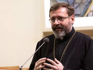 Đức Tổng Giám mục Chính Sviatoslav Shevchuk, trong bức ảnh được chụp tại Đài phát thanh Vatican, ngày 8 tháng 7 năm 2019 (Ảnh: Daniel Ibáñez / CNA / EWTN)