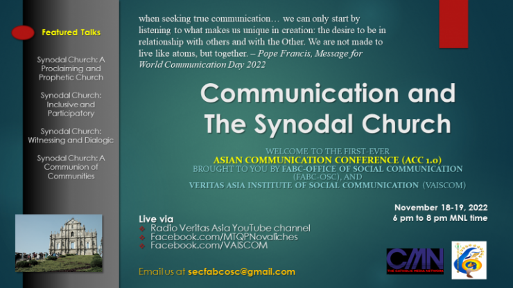 Hội thảo trực tuyến của Hội nghị Truyền thông Châu Á vào tháng 11 sẽ đề cập đến “Giáo hội Hiệp hành”
