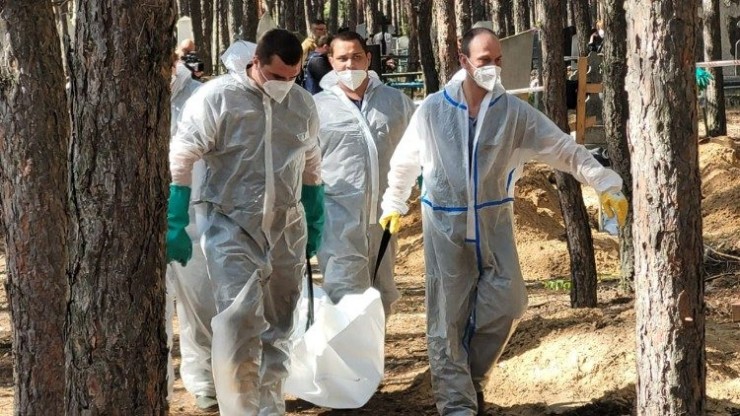 Địa điểm chôn cất ở Izyum (Ảnh: Vatican News)