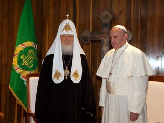 Đức Thánh Cha Phanxicô gặp gỡ Đức Thượng phụ Chính thống giáo Nga Kirill tại Havana, Cuba. vào ngày 12 tháng 2 năm 2016 (Ảnh: Truyền thông Vatican)